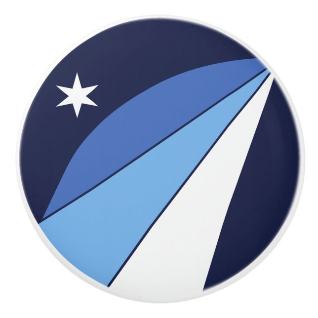 Tira de pomo de cerámica con bandera de Columbia,  (Anverso)