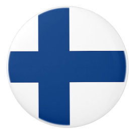 Tira de pomo de cerámica con bandera de Finlandia