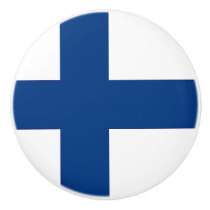 Tira de pomo de cerámica con bandera de Finlandia