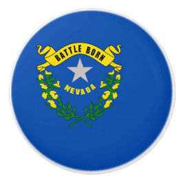 Tira de pomo de cerámica con bandera de Nevada, Es