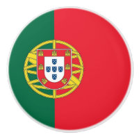 Tira de pomo de cerámica con bandera de Portugal