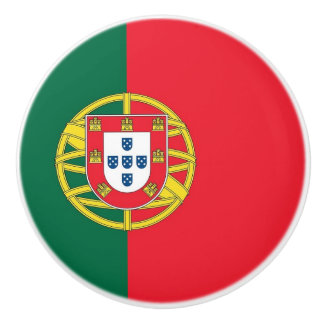 Tira de pomo de cerámica con bandera de Portugal