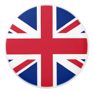 Tira de pomo de cerámica con bandera del Reino Uni