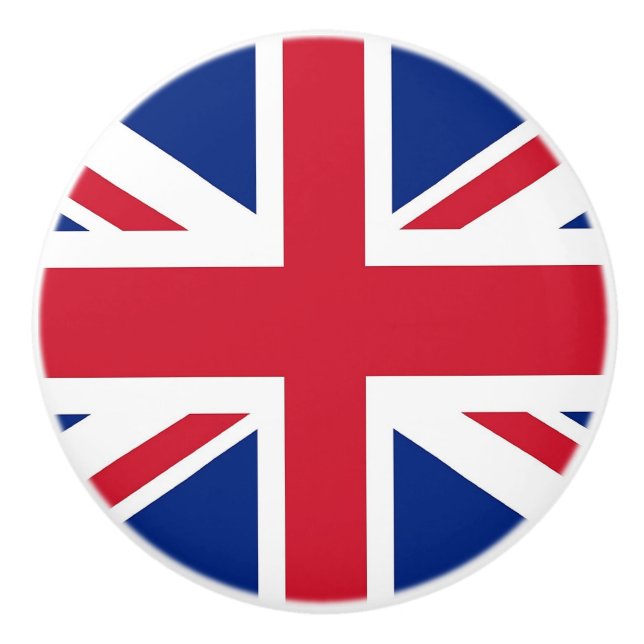 Tira de pomo de cerámica con bandera del Reino Uni (Anverso)