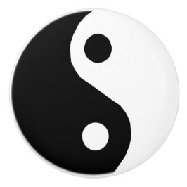 Tira del cajón del pomo de cerámica Yin-Yang