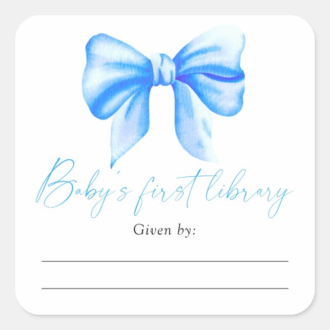 Tira - Etiqueta de regalo para baby shower, libros (Anverso)