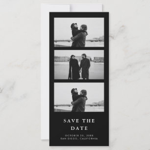 Tira fotográfica Código QR Boda negra Guardar la f