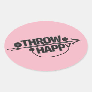 ¡Tira Pegatinas de Discus Happy Shot Put!