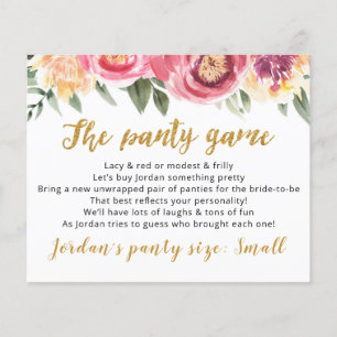 Tira tus bragas Plantilla TARJETA Juego de boda