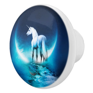Tirador cerámico de unicornio