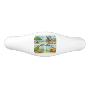 Tirador De Cajón De Cerámica Acuarela multivista de Aruba