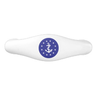 Tirador De Cajón De Cerámica Ditty Bag_White Anchor_Circle de Stars_insignia