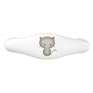 Tirador De Cajón De Cerámica Gato gatito gris tabby lindo