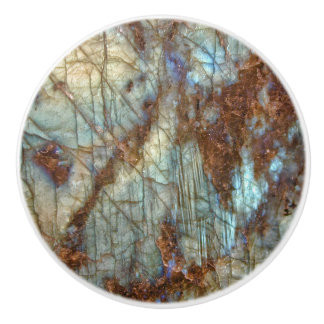 Tirador de cajón de cristal impreso de labradorita