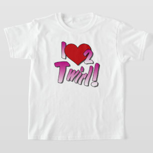 Tiradores de tambores, camiseta de Twirling de amo