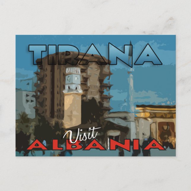 Tirana, visita la postal de Albania (Anverso)