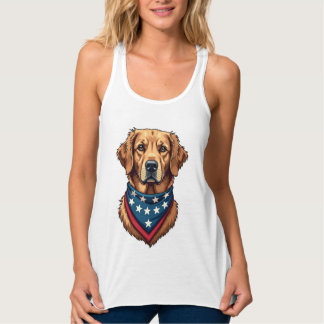 Tirantes Camiseta vintage con bandana de Golden Retriever p