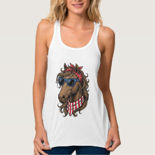 Tirantes Diseño de camiseta con vector de cabeza de caballo