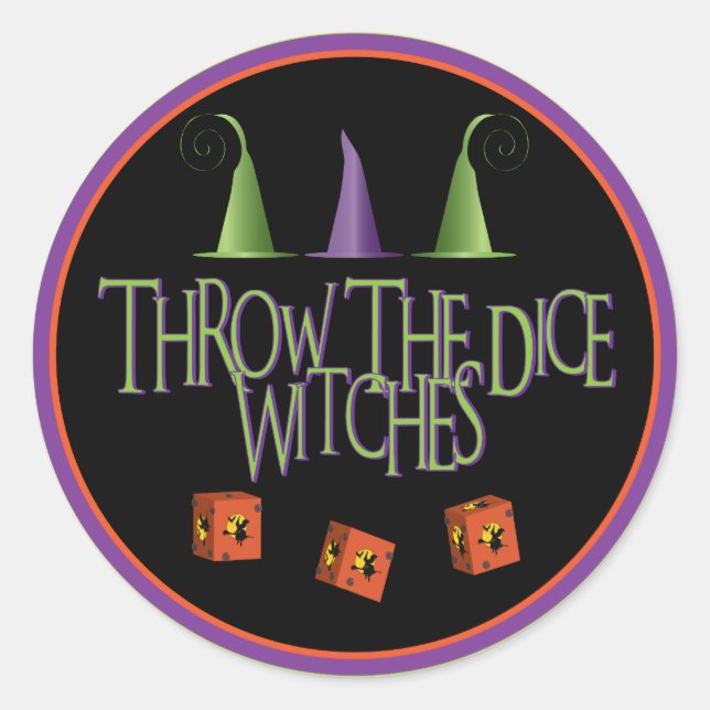 Tirar los Pegatinas de la WItches de dados (Anverso)