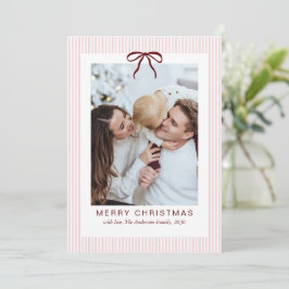 Tiras Clásicas Lazo Rojo Feliz Navidad Foto