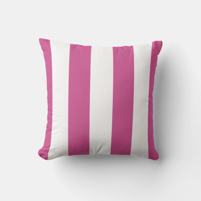 Tiras de Avenimiento Rosado y Blanco Cojín decorat (Anverso)