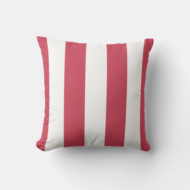 Tiras de Aweración Rojas y Blancas Almohada exteri (Anverso)