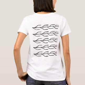 Tiras de camiseta de mujeres y lazos Tinta