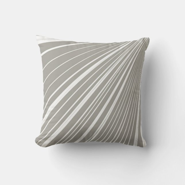 Tiras de Cojín decorativo Gris Blanco (Anverso)