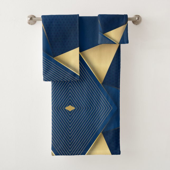 Tiras de fondo texturizadas Curvas azules y dorada (In situ)