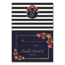 Tiras de la marina de rosa y tarjetas de los lugar