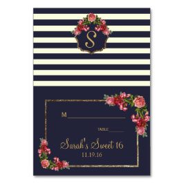 Tiras de la marina de rosa y tarjetas de los lugar