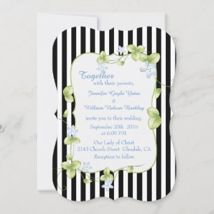 Tiras de moda y vinos florales Invitación a la bod