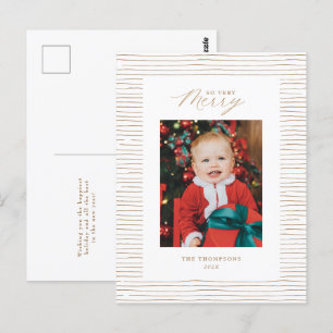 Tiras de oro, una tarjeta postal para Navidades de