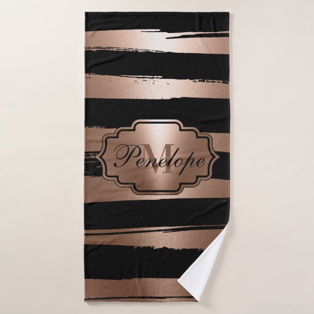 Tiras de pincel de oro de Rosa (Toalla de baño)