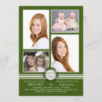 Tiras de pinza Cuatro Invitación a Graduación de F