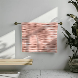 Tiras de Relieve metalizado dorado Rosa Toallas De