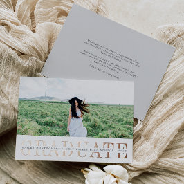 Tiras de Relieve metalizado | Invitación de gradua