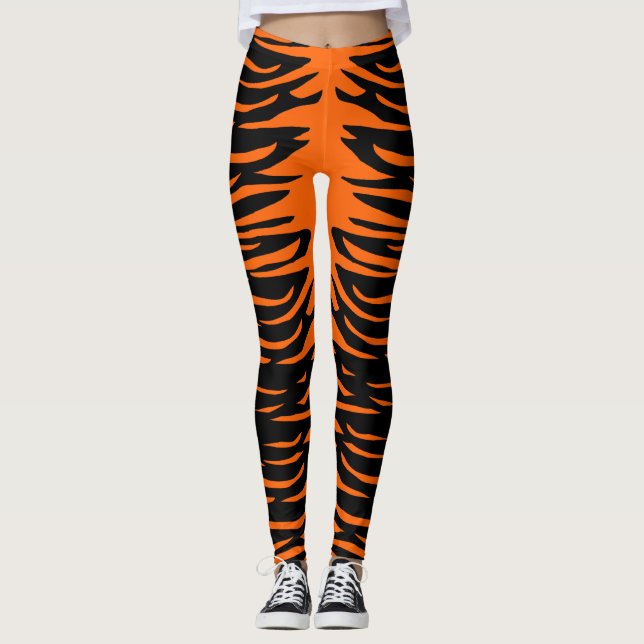 Tiras de tigre de disfraces de Halloween Leggings (Anverso)