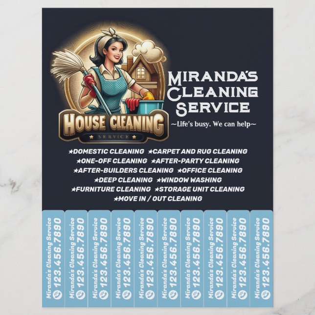 Tiras desgarrables para folletos de servicio de li (Frente)