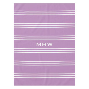 Tiras Lilac personalizado monograma manteles
