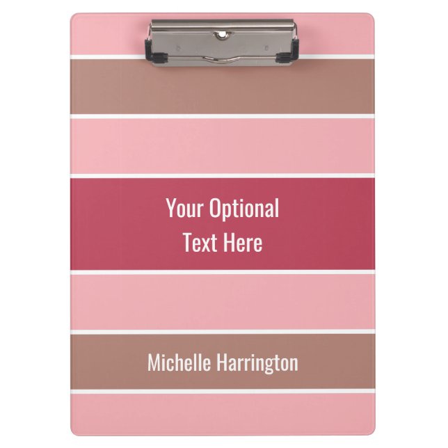 Tiras Patrón nombre personalizado portapapeles (Anverso)