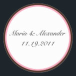 Tiras rosadas de chocolate sellos marrones / Pegat<br><div class="desc">Selle sus sobres de invitación con pegatinas impresos por personalizados.</div>