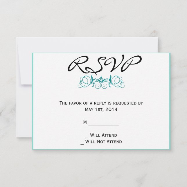 Tiras verde azuladas con tarjeta de respuesta de a (Anverso)