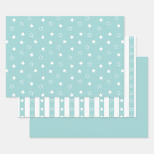 Tiras y estrellas Patrón Papel de envolvimiento Ve