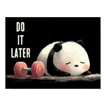 Tired Panda Gym – Arte Divertido y Lindo de Entren