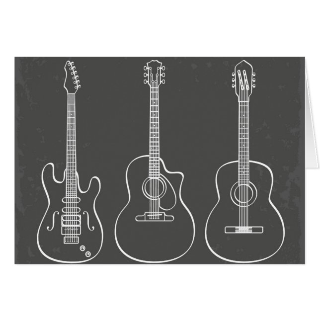 Tiro de guitarra retro grunge (Anverso (Horizontal))