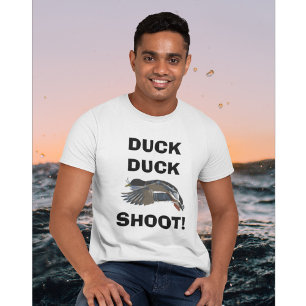 ¡TIRO DE Pato! Camiseta de caza para hombres