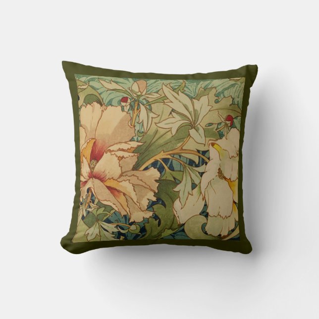 Tiro floral de la almohada del Victorian del (Anverso)