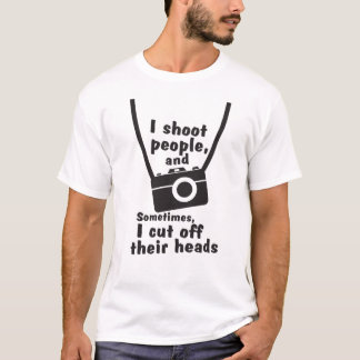 Tiro la camiseta divertida de la fotografía de la