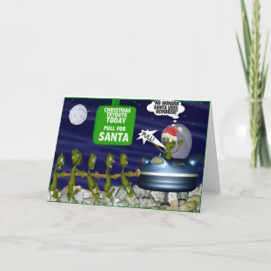 Tirón divertido para la tarjeta de Navidad de